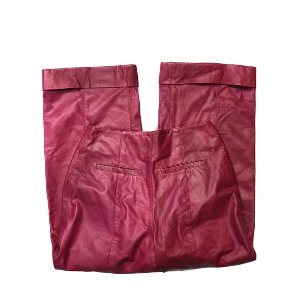 M.a.c X Runner High Rise Pleated Leather Pants - Picture 4 of 12